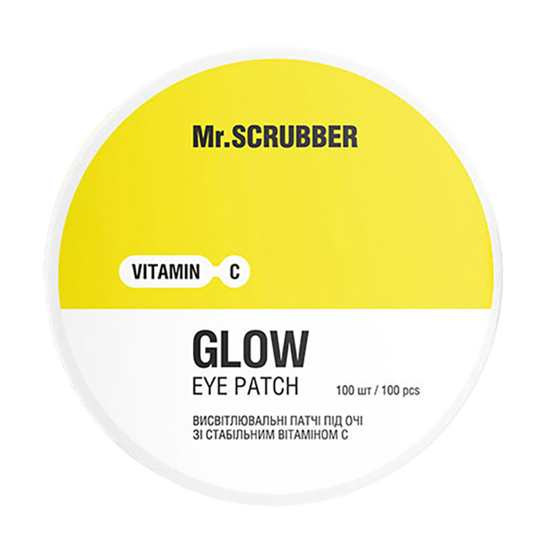 Висвітлювальні патчі для шкіри навколо очей Mr.Scrubber Vitamin C Glow Eye Patch зі стабільним вітаміном С, 100 шт
